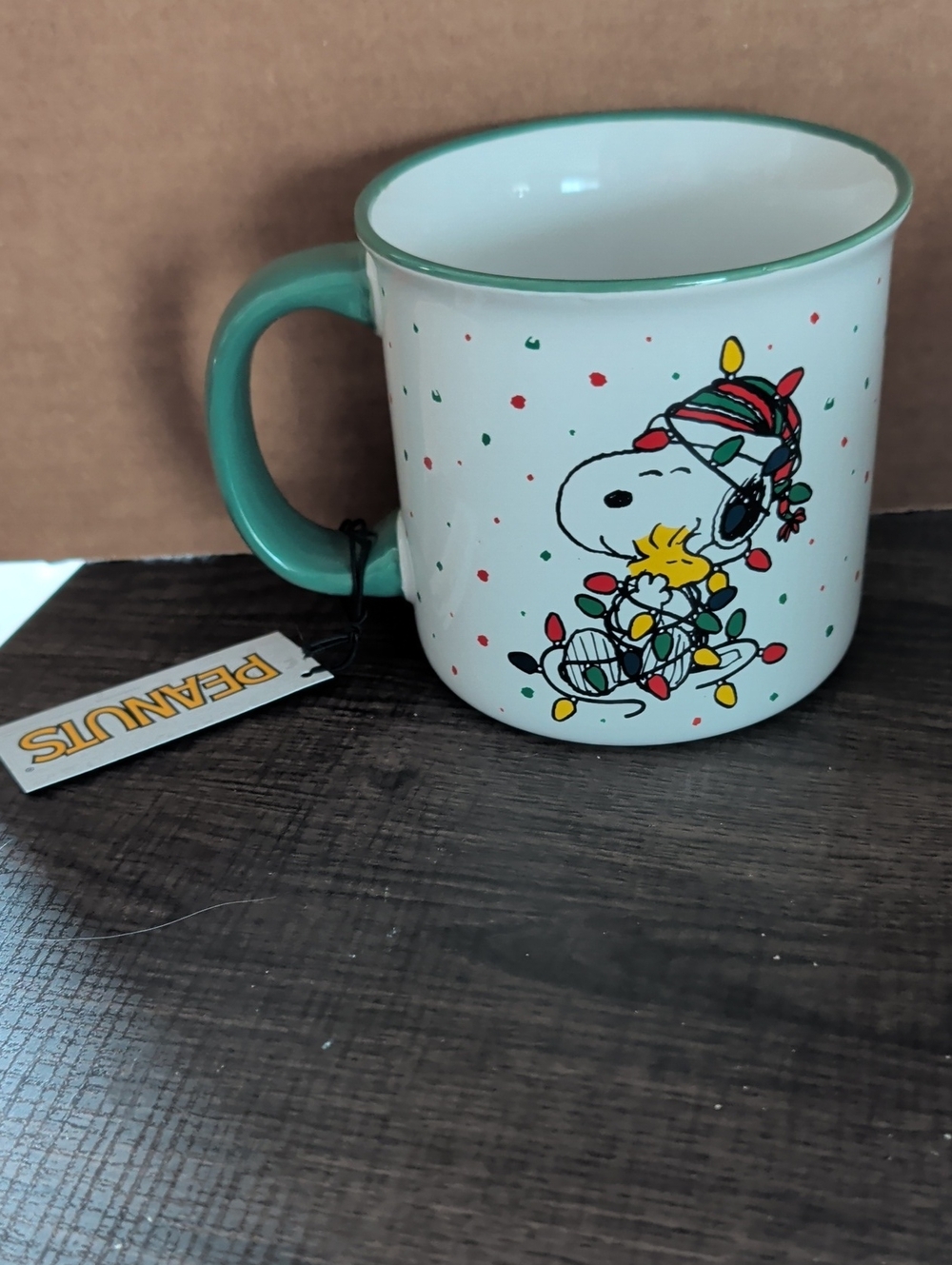 Peanuts Merry And Bright Holiday Mug With Snoopy & Woodstock